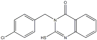 3-[(4-chlorophenyl)methyl]-2-sulfanyl-3,4-dihydroquinazolin-4-one Struktur