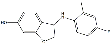 3-[(4-fluoro-2-methylphenyl)amino]-2,3-dihydro-1-benzofuran-6-ol Struktur