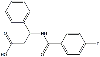 3-[(4-fluorobenzoyl)amino]-3-phenylpropanoic acid Struktur