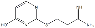 3-[(4-hydroxypyrimidin-2-yl)sulfanyl]propanimidamide Struktur