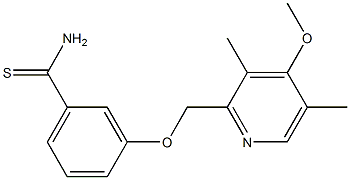 3-[(4-methoxy-3,5-dimethylpyridin-2-yl)methoxy]benzene-1-carbothioamide Struktur