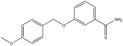 3-[(4-methoxybenzyl)oxy]benzenecarbothioamide Struktur