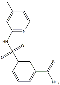 3-[(4-methylpyridin-2-yl)sulfamoyl]benzene-1-carbothioamide Struktur