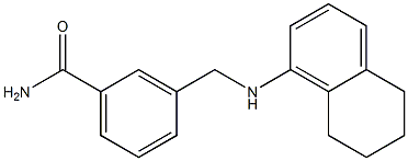 3-[(5,6,7,8-tetrahydronaphthalen-1-ylamino)methyl]benzamide Struktur