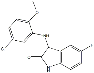 3-[(5-chloro-2-methoxyphenyl)amino]-5-fluoro-2,3-dihydro-1H-indol-2-one Struktur