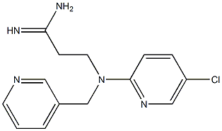 3-[(5-chloropyridin-2-yl)(pyridin-3-ylmethyl)amino]propanimidamide Struktur