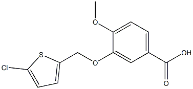 3-[(5-chlorothiophen-2-yl)methoxy]-4-methoxybenzoic acid Struktur