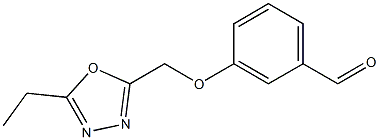 3-[(5-ethyl-1,3,4-oxadiazol-2-yl)methoxy]benzaldehyde Struktur