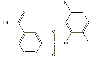 3-[(5-fluoro-2-methylphenyl)sulfamoyl]benzene-1-carbothioamide Struktur