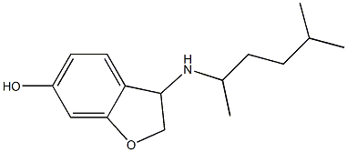 3-[(5-methylhexan-2-yl)amino]-2,3-dihydro-1-benzofuran-6-ol Struktur