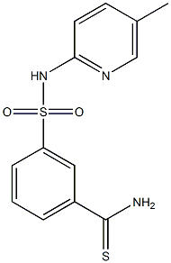 3-[(5-methylpyridin-2-yl)sulfamoyl]benzene-1-carbothioamide Struktur