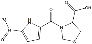 3-[(5-nitro-1H-pyrrol-2-yl)carbonyl]-1,3-thiazolidine-4-carboxylic acid Struktur