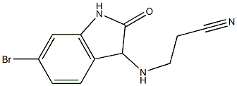 3-[(6-bromo-2-oxo-2,3-dihydro-1H-indol-3-yl)amino]propanenitrile Struktur