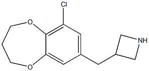 3-[(9-chloro-3,4-dihydro-2H-1,5-benzodioxepin-7-yl)methyl]azetidine Struktur