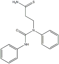 3-[(anilinocarbonyl)(phenyl)amino]propanethioamide Struktur