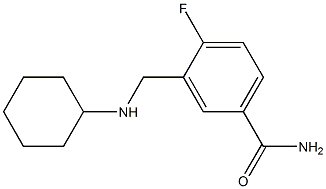 3-[(cyclohexylamino)methyl]-4-fluorobenzamide Struktur