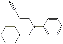 3-[(cyclohexylmethyl)(phenyl)amino]propanenitrile Struktur