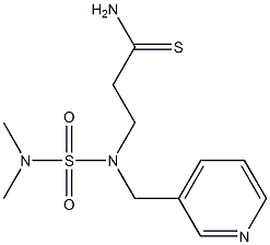 3-[(dimethylsulfamoyl)(pyridin-3-ylmethyl)amino]propanethioamide Struktur