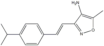 3-[(E)-2-(4-isopropylphenyl)vinyl]-5-methylisoxazol-4-amine Struktur