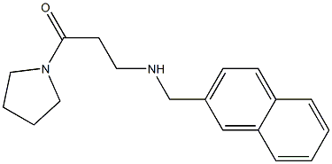 3-[(naphthalen-2-ylmethyl)amino]-1-(pyrrolidin-1-yl)propan-1-one Struktur