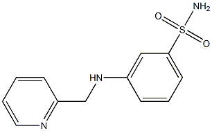 3-[(pyridin-2-ylmethyl)amino]benzene-1-sulfonamide Struktur