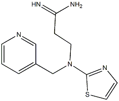 3-[(pyridin-3-ylmethyl)(1,3-thiazol-2-yl)amino]propanimidamide Struktur