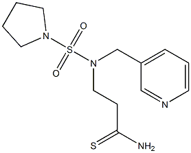 3-[(pyridin-3-ylmethyl)(pyrrolidine-1-sulfonyl)amino]propanethioamide Struktur