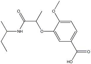 3-[1-(butan-2-ylcarbamoyl)ethoxy]-4-methoxybenzoic acid Struktur