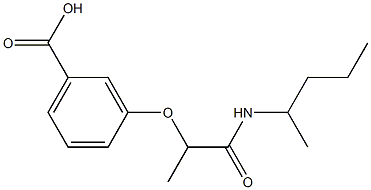 3-[1-(pentan-2-ylcarbamoyl)ethoxy]benzoic acid Struktur