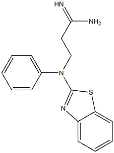 3-[1,3-benzothiazol-2-yl(phenyl)amino]propanimidamide Struktur