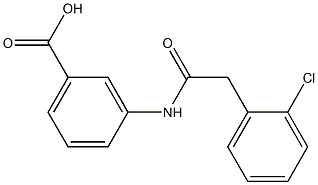 3-[2-(2-chlorophenyl)acetamido]benzoic acid Struktur