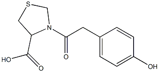 3-[2-(4-hydroxyphenyl)acetyl]-1,3-thiazolidine-4-carboxylic acid Struktur