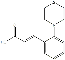 3-[2-(thiomorpholin-4-yl)phenyl]prop-2-enoic acid Struktur