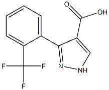 3-[2-(trifluoromethyl)phenyl]-1H-pyrazole-4-carboxylic acid Struktur