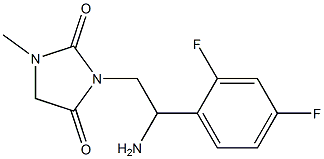 3-[2-amino-2-(2,4-difluorophenyl)ethyl]-1-methylimidazolidine-2,4-dione Struktur