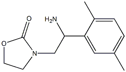 3-[2-amino-2-(2,5-dimethylphenyl)ethyl]-1,3-oxazolidin-2-one Struktur