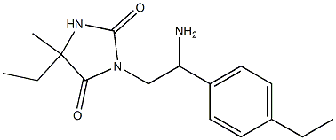 3-[2-amino-2-(4-ethylphenyl)ethyl]-5-ethyl-5-methylimidazolidine-2,4-dione Struktur