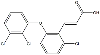 3-[2-chloro-6-(2,3-dichlorophenoxy)phenyl]prop-2-enoic acid Struktur