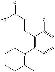 3-[2-chloro-6-(2-methylpiperidin-1-yl)phenyl]prop-2-enoic acid Struktur