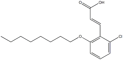 3-[2-chloro-6-(octyloxy)phenyl]prop-2-enoic acid Struktur