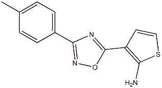 3-[3-(4-methylphenyl)-1,2,4-oxadiazol-5-yl]thiophen-2-amine Struktur