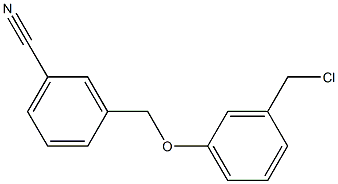 3-[3-(chloromethyl)phenoxymethyl]benzonitrile Struktur