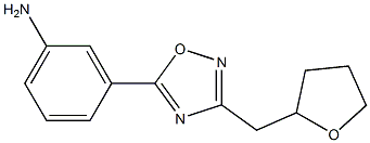 3-[3-(oxolan-2-ylmethyl)-1,2,4-oxadiazol-5-yl]aniline Struktur