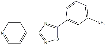 3-[3-(pyridin-4-yl)-1,2,4-oxadiazol-5-yl]aniline Struktur