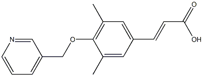 3-[3,5-dimethyl-4-(pyridin-3-ylmethoxy)phenyl]prop-2-enoic acid Struktur