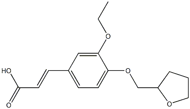 3-[3-ethoxy-4-(oxolan-2-ylmethoxy)phenyl]prop-2-enoic acid Struktur