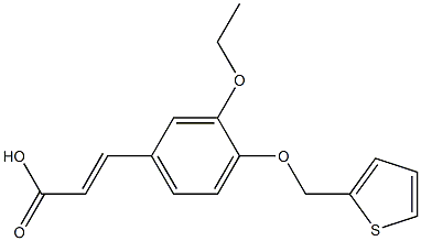 3-[3-ethoxy-4-(thiophen-2-ylmethoxy)phenyl]prop-2-enoic acid Struktur