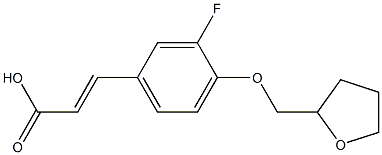 3-[3-fluoro-4-(oxolan-2-ylmethoxy)phenyl]prop-2-enoic acid Struktur