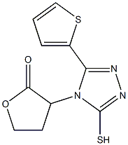 3-[3-sulfanyl-5-(thiophen-2-yl)-4H-1,2,4-triazol-4-yl]oxolan-2-one Struktur