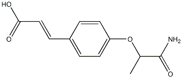 3-[4-(1-carbamoylethoxy)phenyl]prop-2-enoic acid Struktur